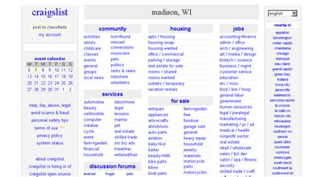 Craigslist and madison - CL. about >. help >. account >. login sign up | log in | find my posting | features. Logging in to your craigslist account . Click the "my account" link on any craigslist site to be taken to our login page here: 